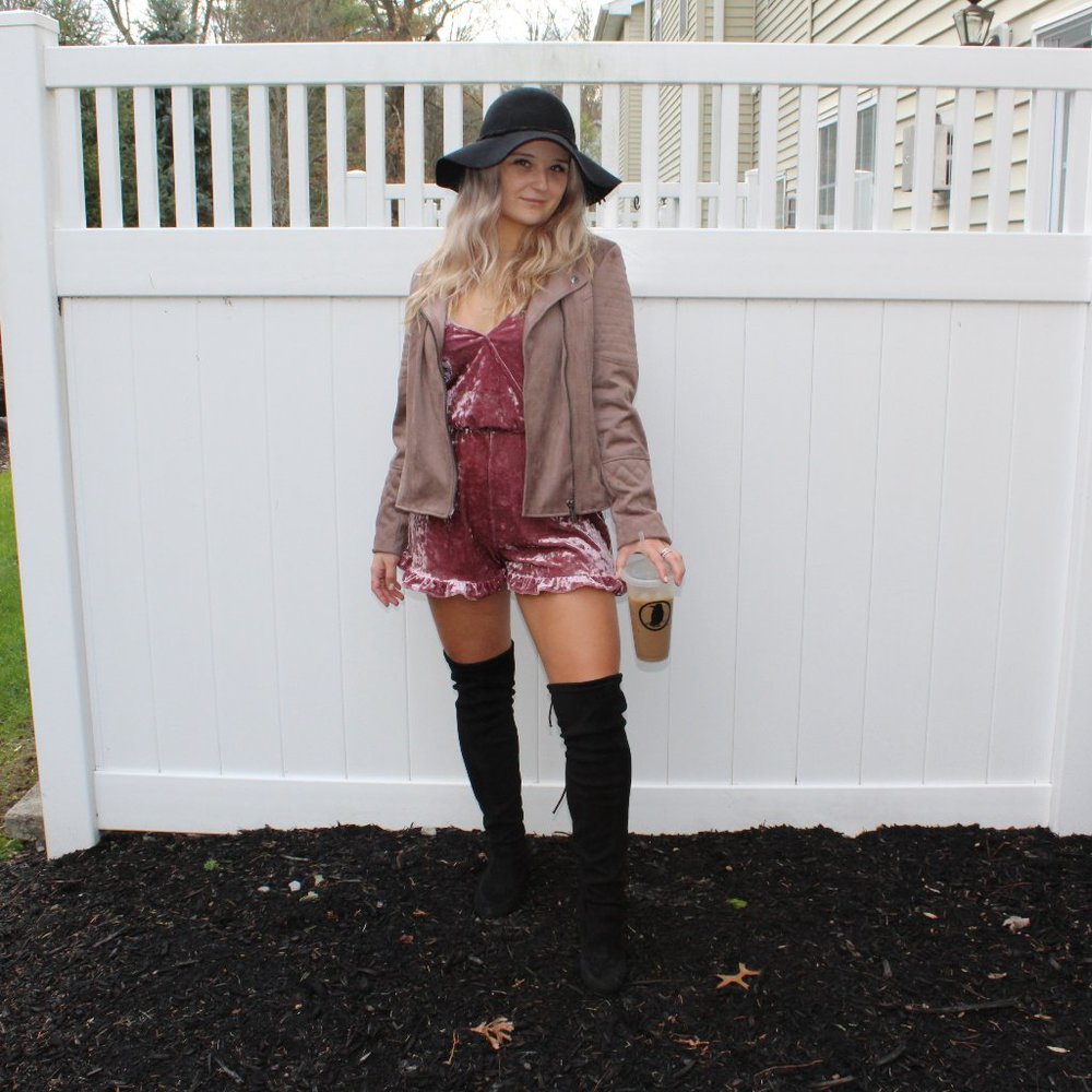 Pink Velour Kendall & Kylie Romper